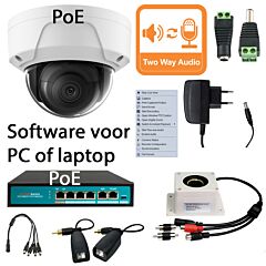 2 way audio system with ip camera complete set