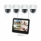 Dome wireless 4x camera set 5mp with screen and recorder in 1
