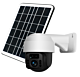Rotatable wifi ip camera with solar panel energy fully sustainable