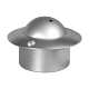 Kleine verborgen camera met pinhole lens in UFO-achtige dop voorkant